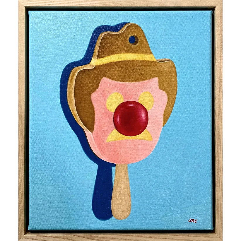 Howdy Bubble Bill Oil Painting (Blue)