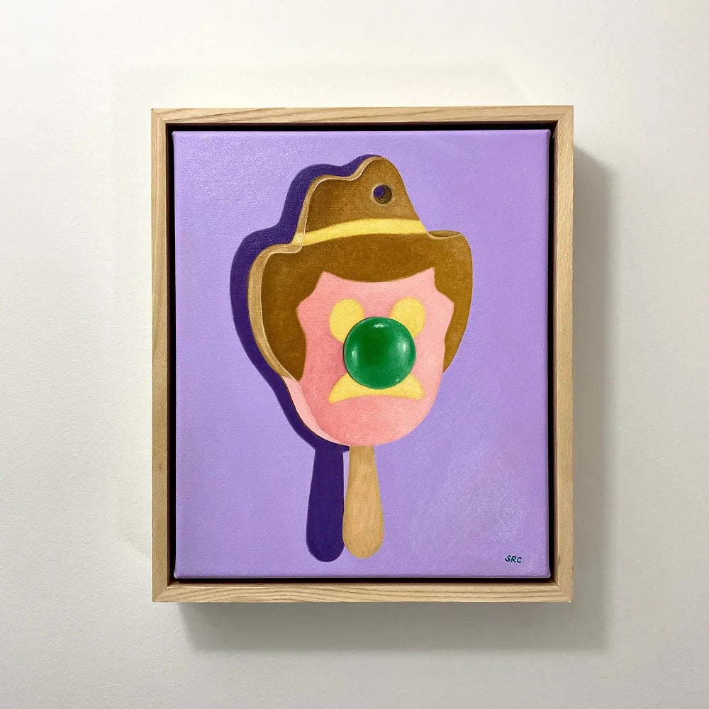 Howdy Bubble Bill Oil Painting (Purple)