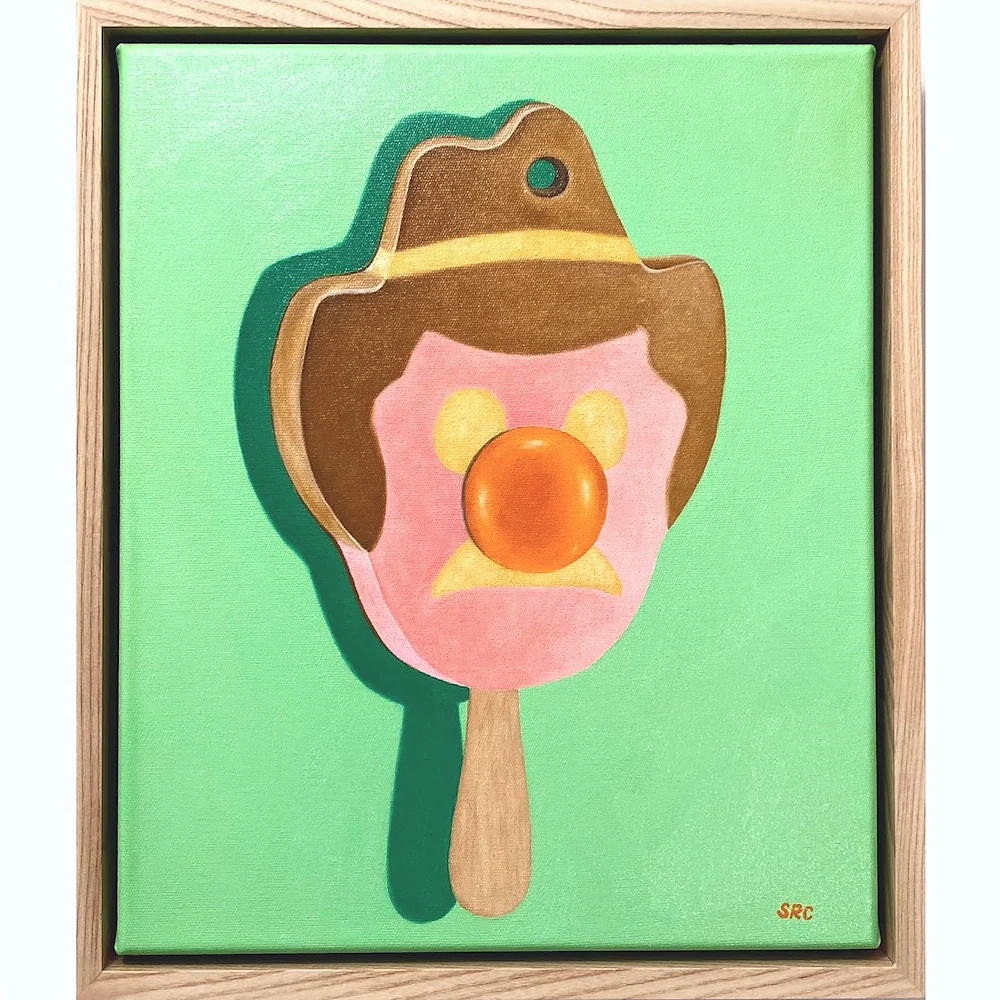 Howdy Bubble Bill Oil Painting (Green)