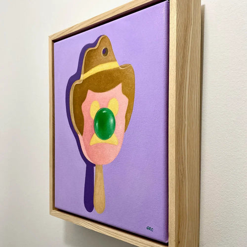 Howdy Bubble Bill Oil Painting (Purple)