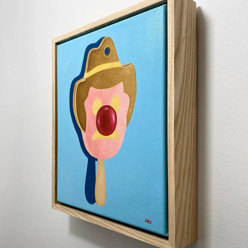 Howdy Bubble Bill Oil Painting (Blue)